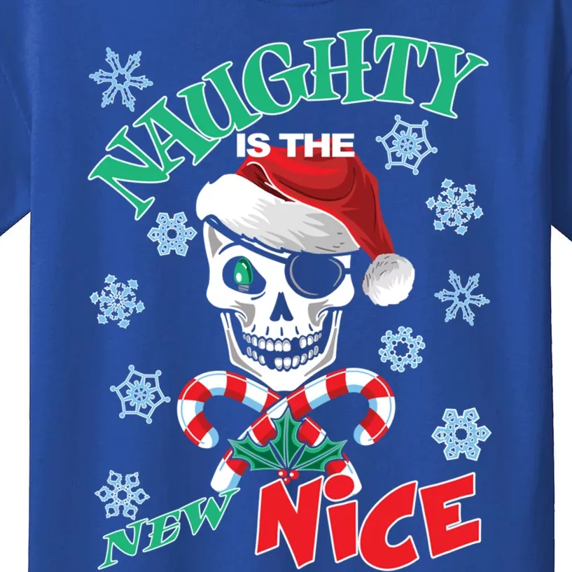 Naughty Is The New Nice Funny SantaS List Christmas Funny Gift Kids T-Shirt