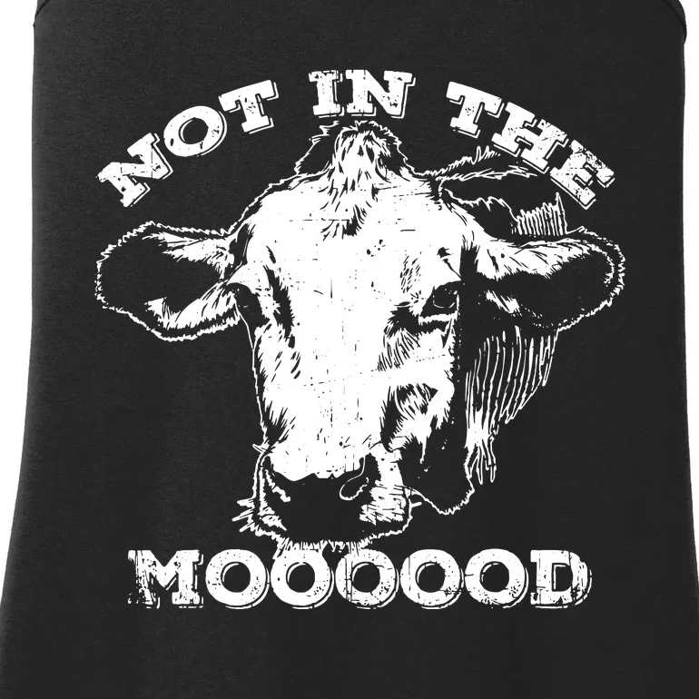 Not In The Mood Funny Cow Ladies Essential Tank