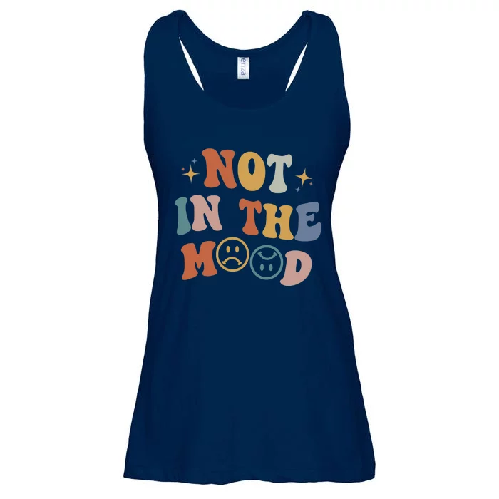 Not In The Mood With Words On Back Aesthetic Trendy Costume Ladies Essential Flowy Tank