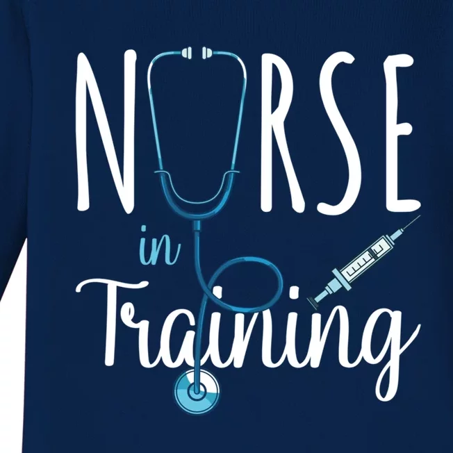 Nurse In Training Nursing School Stethoscope Future Nurse Gift Baby Long Sleeve Bodysuit