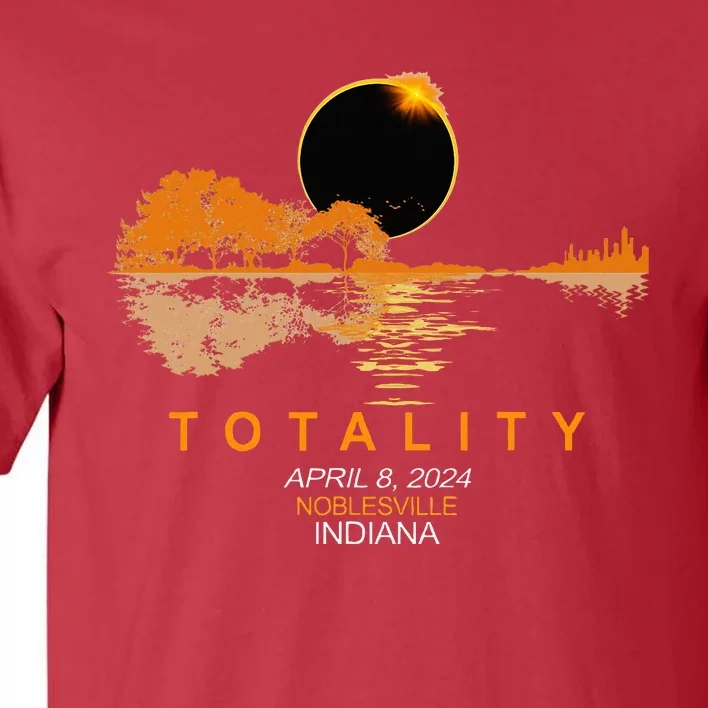 Noblesville Indiana Total Solar Eclipse 2024 Guitar Tall T-Shirt