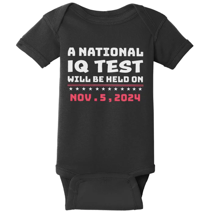 National Iq Test Alert November 5th 2024 Baby Bodysuit