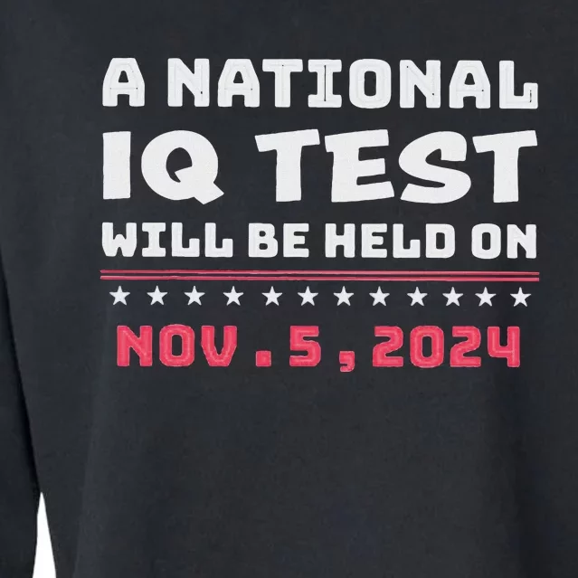 National Iq Test Alert November 5th 2024 Cropped Pullover Crew