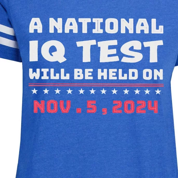 National Iq Test Alert November 5th 2024 Enza Ladies Jersey Football T-Shirt