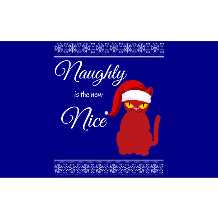 Naughty Is The New Nice Cat Santa Hat Gift Bumper Sticker