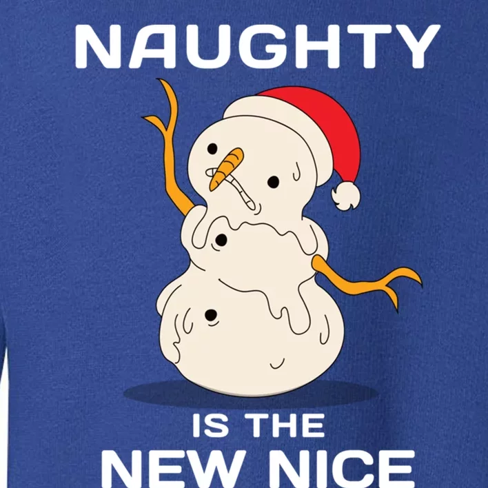 Naughty Is The New Nice Christmas Graphic Design Cool Gift Toddler Sweatshirt