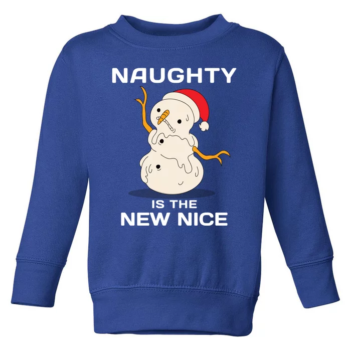 Naughty Is The New Nice Christmas Graphic Design Cool Gift Toddler Sweatshirt