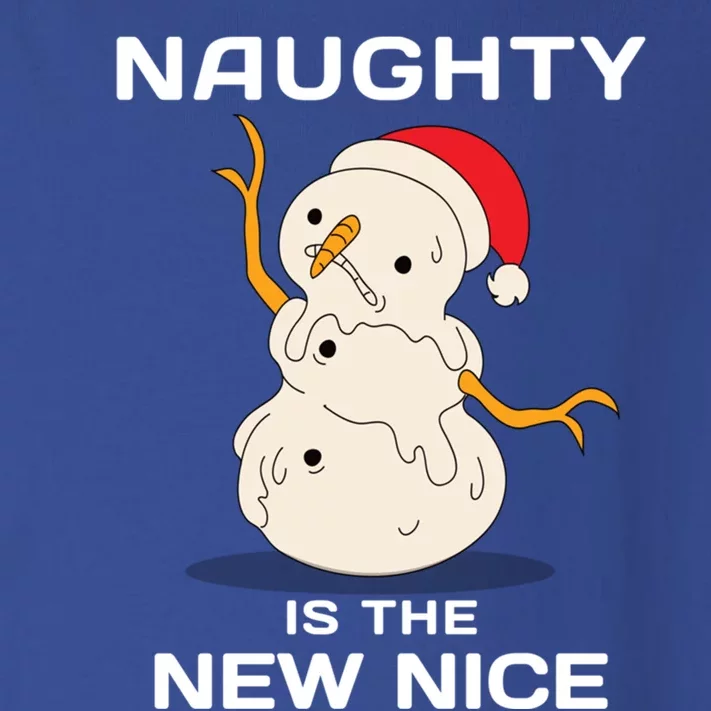 Naughty Is The New Nice Christmas Graphic Design Cool Gift Toddler Long Sleeve Shirt