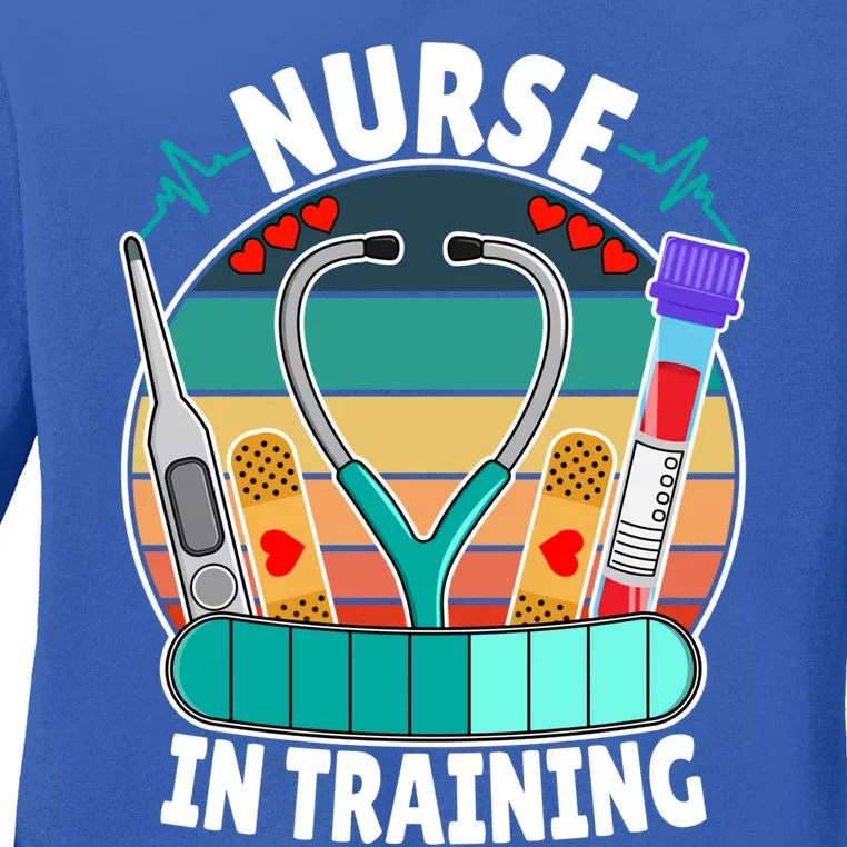 Nurse In Training Nursing Student Funny Future Nurse Great Gift Ladies Long Sleeve Shirt