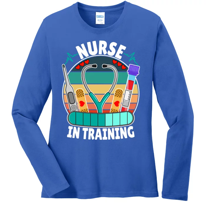 Nurse In Training Nursing Student Funny Future Nurse Great Gift Ladies Long Sleeve Shirt