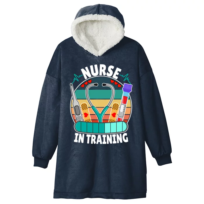 Nurse In Training Nursing Student Funny Future Nurse Great Gift Hooded Wearable Blanket