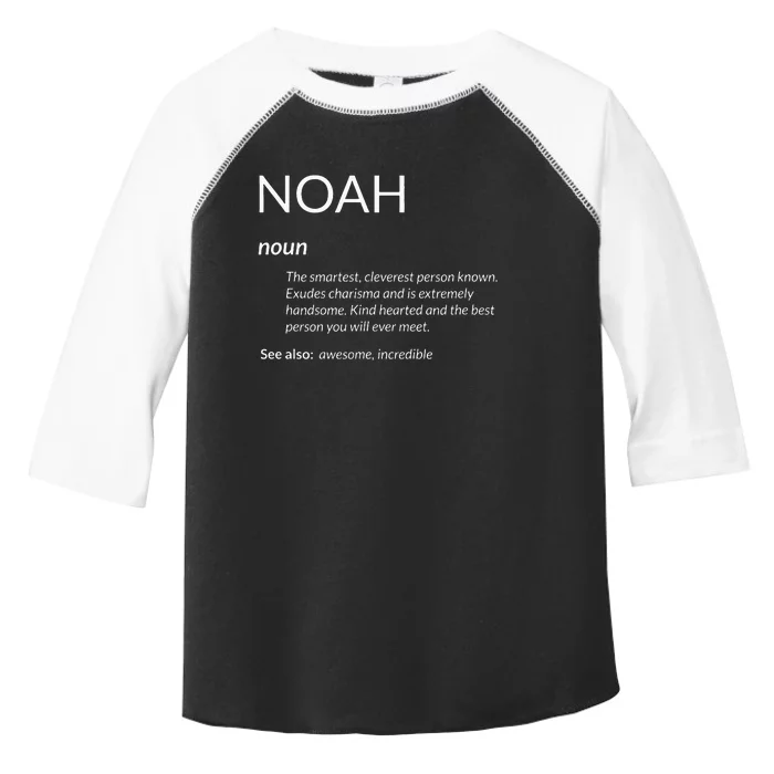 Noah Is The Best Funny Name Definition Noah Toddler Fine Jersey T-Shirt