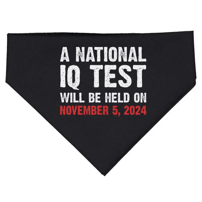 National Iq Test Announcement November 5 2024 USA-Made Doggie Bandana