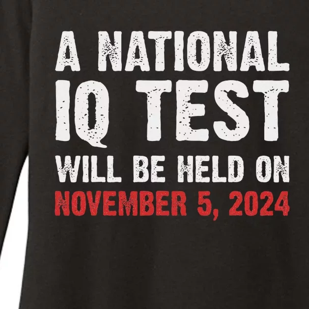 National Iq Test Announcement November 5 2024 Womens CVC Long Sleeve Shirt