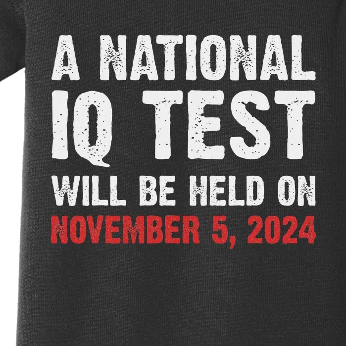 National Iq Test Announcement November 5 2024 Baby Bodysuit