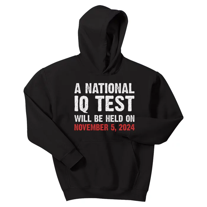 National Iq Test Announcement November 5 2024 Kids Hoodie