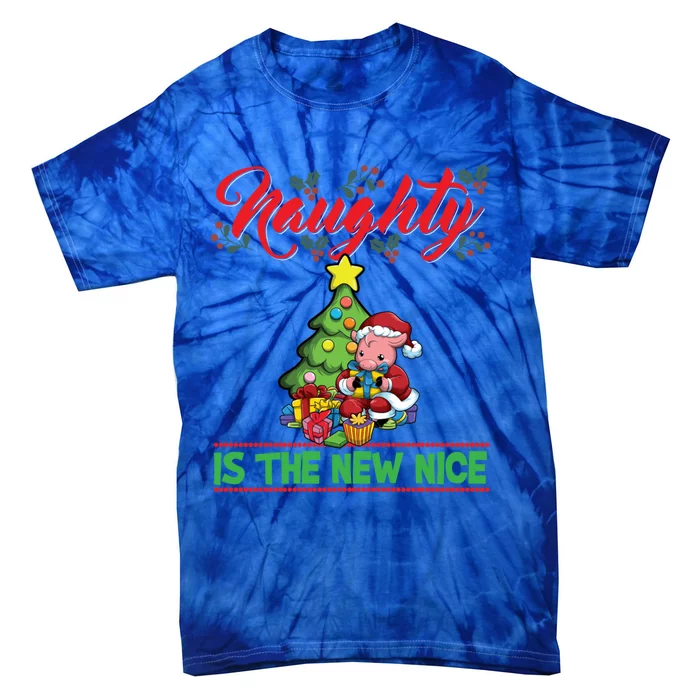 Naughty Is The New Nice Christmas Santa Xmas Gift Tie-Dye T-Shirt