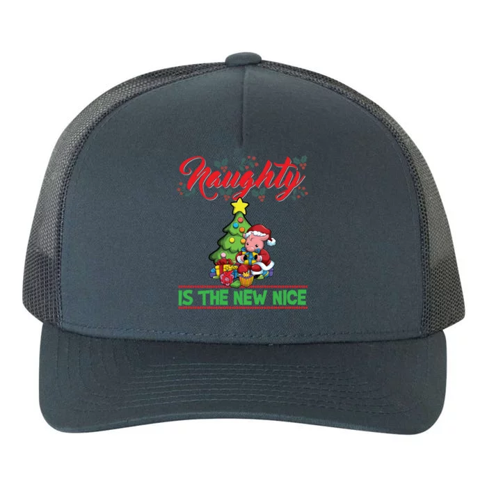 Naughty Is The New Nice Christmas Santa Xmas Gift Yupoong Adult 5-Panel Trucker Hat