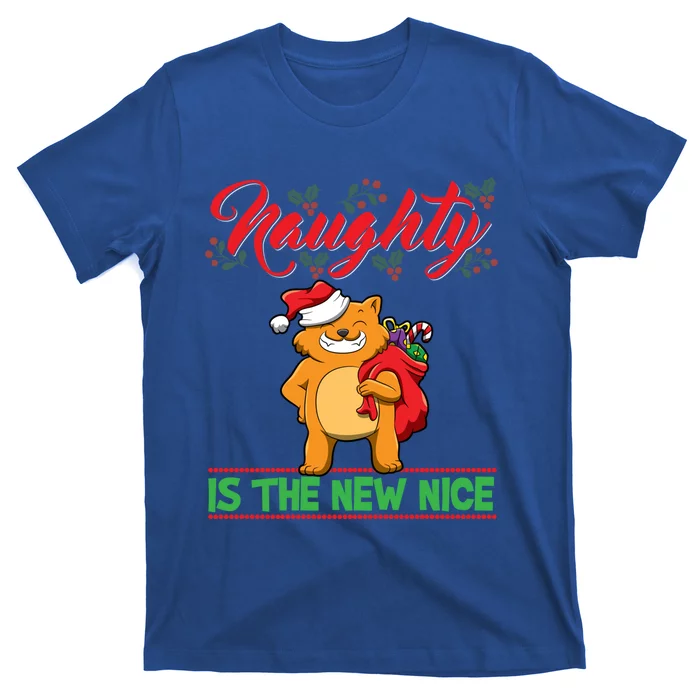 Naughty Is The New Nice Christmas Santa Xmas Funny Gift T-Shirt