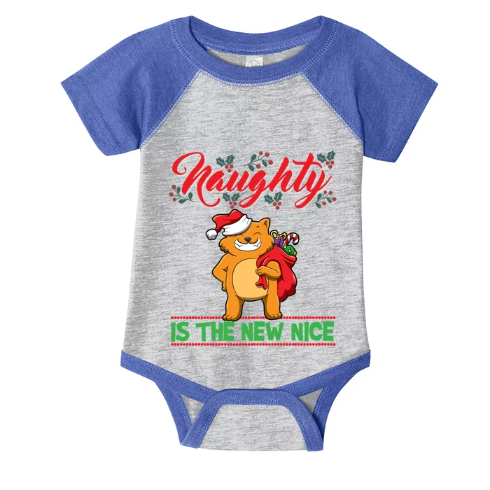 Naughty Is The New Nice Christmas Santa Xmas Funny Gift Infant Baby Jersey Bodysuit