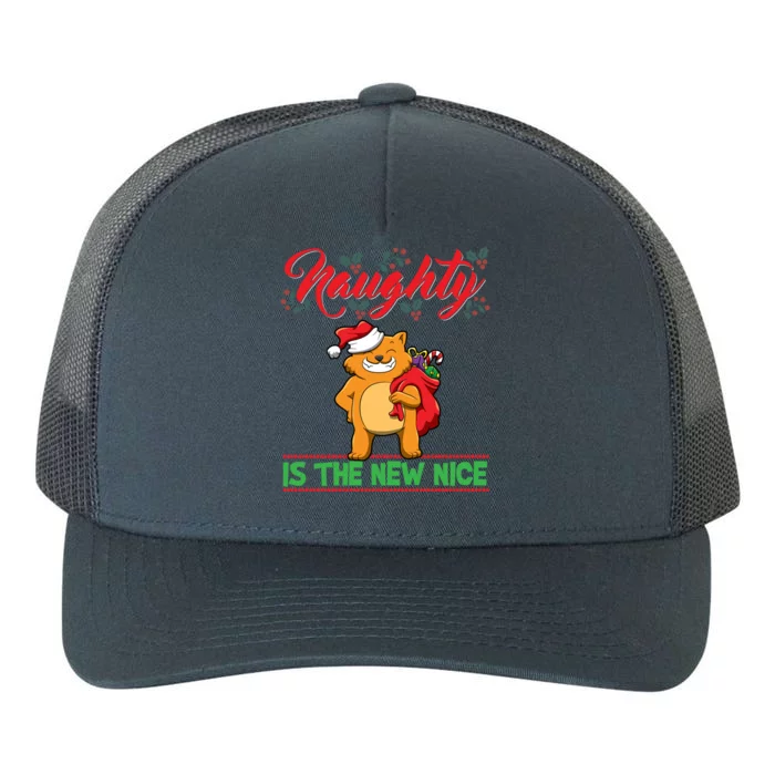 Naughty Is The New Nice Christmas Santa Xmas Funny Gift Yupoong Adult 5-Panel Trucker Hat