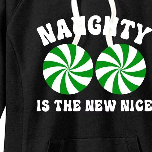 Naughty Is The New Nice Family Couples Christmas Pajama Funny Gift Women's Fleece Hoodie