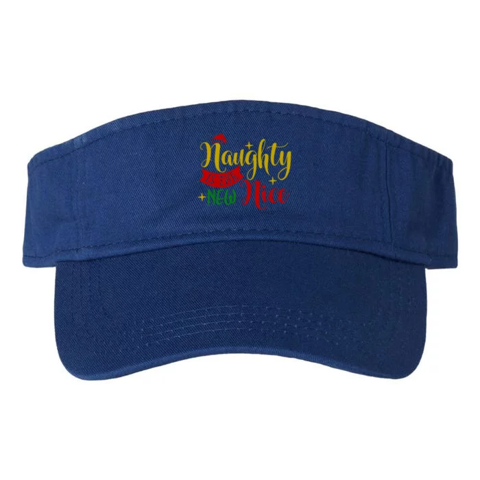 Naughty Is The New Nice Funny Christmas Novelty Holiday Item Funny Gift Valucap Bio-Washed Visor