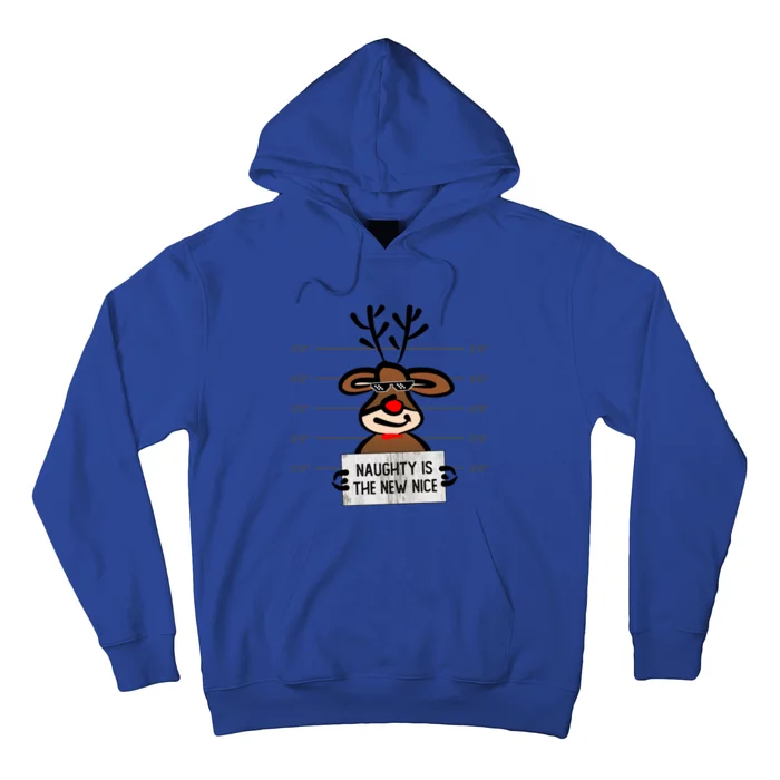 Naughty Is The New Nice Funny Christmas Reindeer Design Gift Hoodie