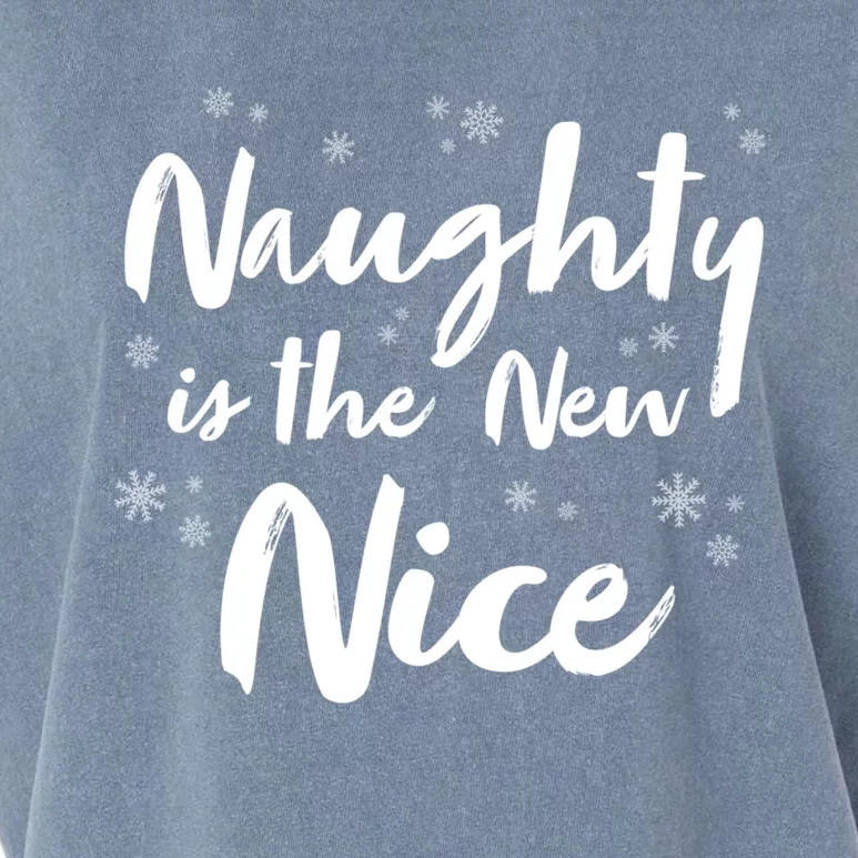 Naughty Is The New Nice Funny Merry Christmas Holiday Gift Garment-Dyed Women's Muscle Tee