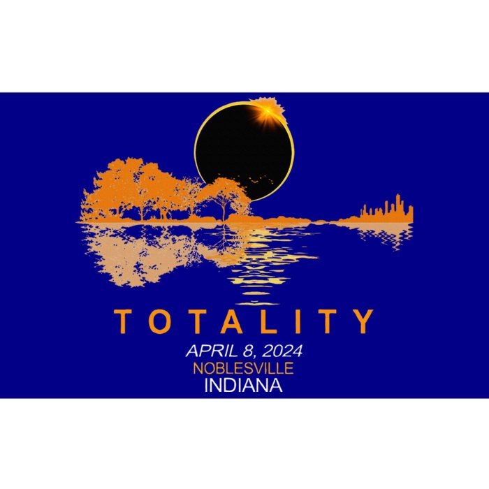 Noblesville Indiana Total Solar Eclipse 2024 Guitar Bumper Sticker