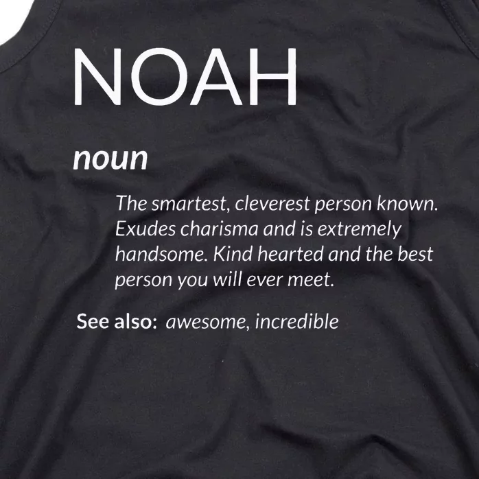 Noah Is The Best Funny Name Definition Noah Tank Top