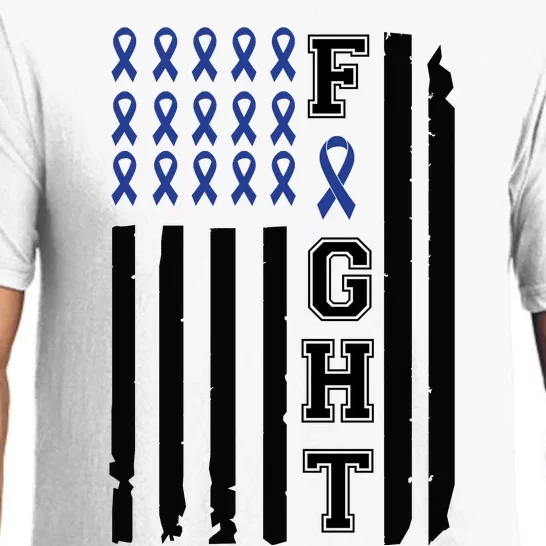 Nobody In This Family Fights Alone Colon Cancer Awareness Pajama Set