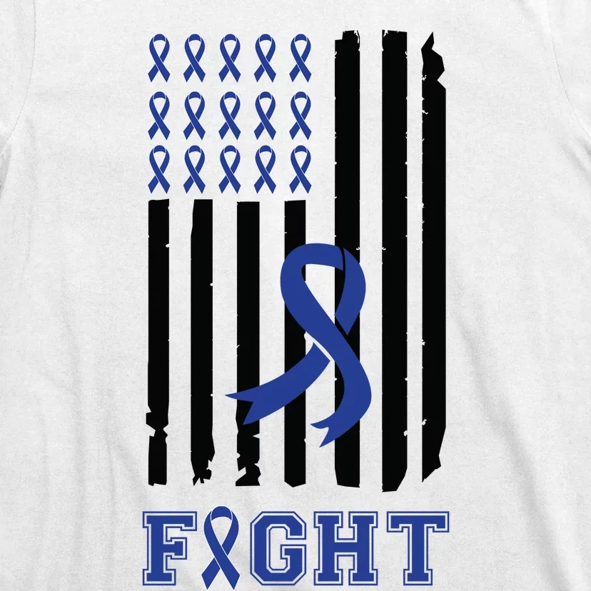 Nobody In This Family Fights Alone Colon Cancer Awareness T-Shirt