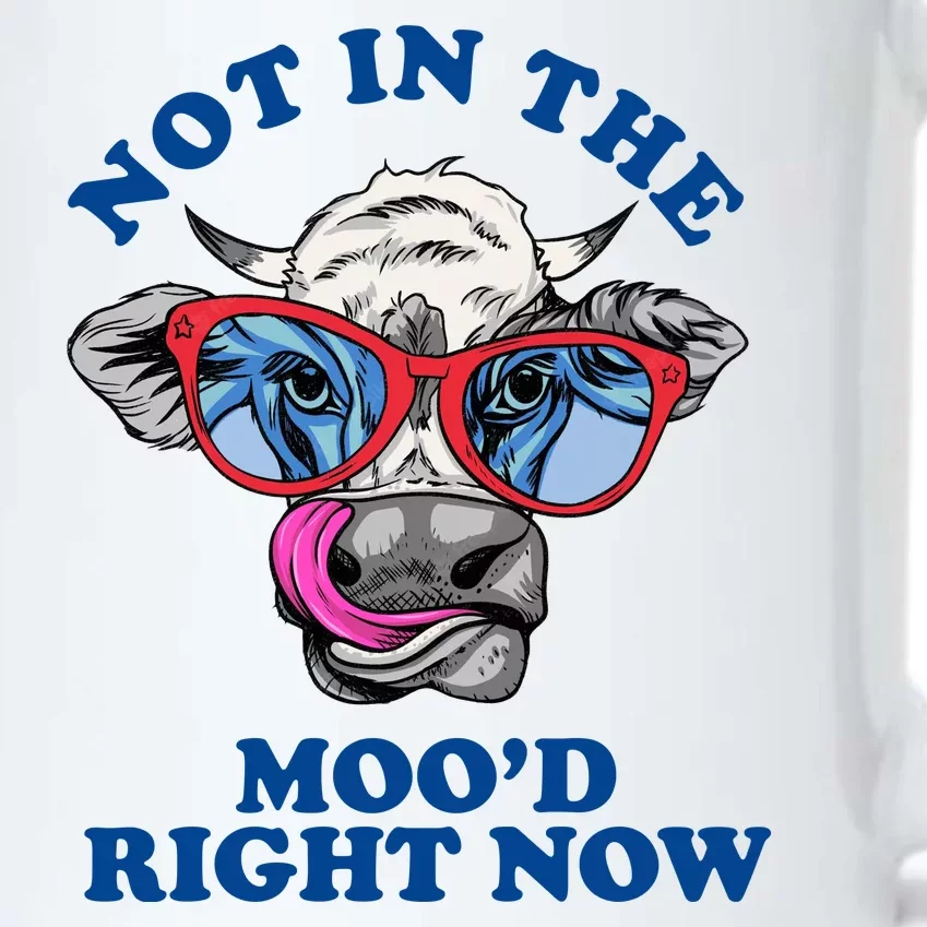 Not In The Mood Right Now Funny Cow Black Color Changing Mug