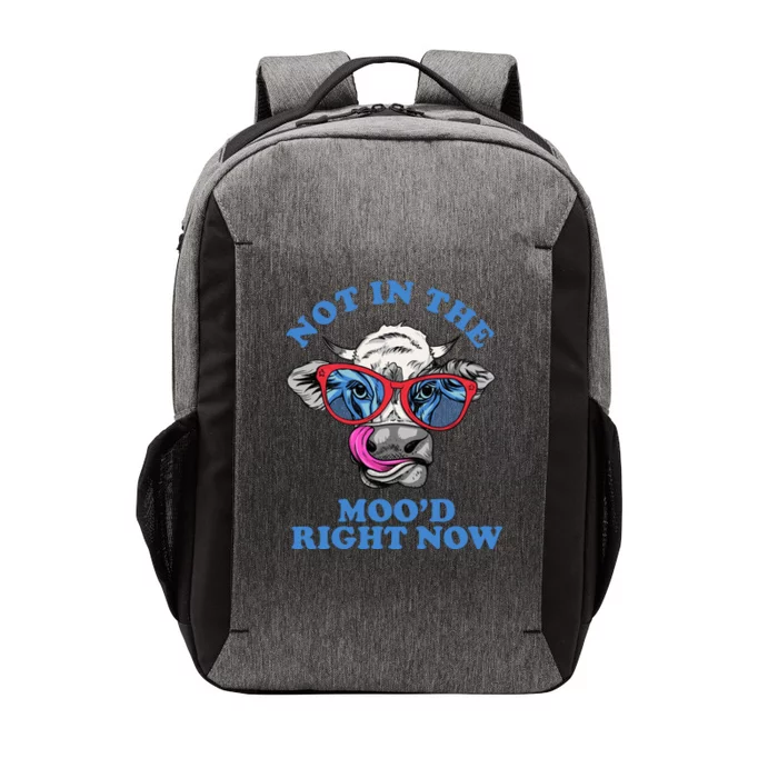 Not In The Mood Right Now Funny Cow Vector Backpack