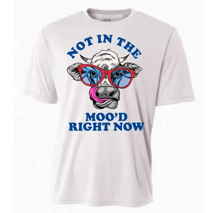 Not In The Mood Right Now Funny Cow Cooling Performance Crew T-Shirt