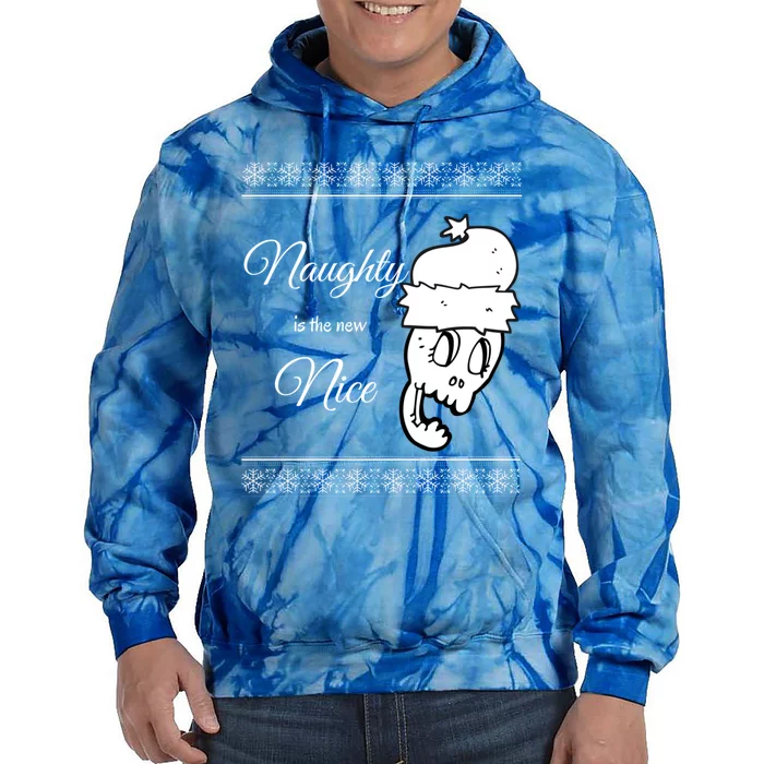 Naughty Is The New Nice Gift Tie Dye Hoodie