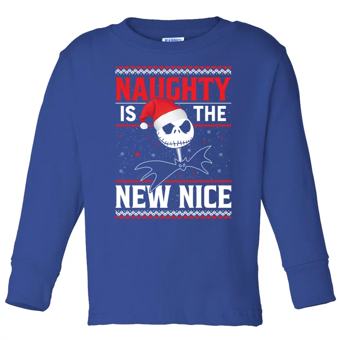 Naughty Is The New Nice Gift Toddler Long Sleeve Shirt