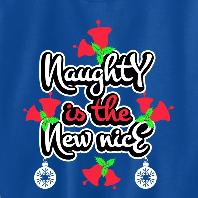 Naughty Is The New Nice Ugly Christmas Pyjamas Gift Kids Sweatshirt