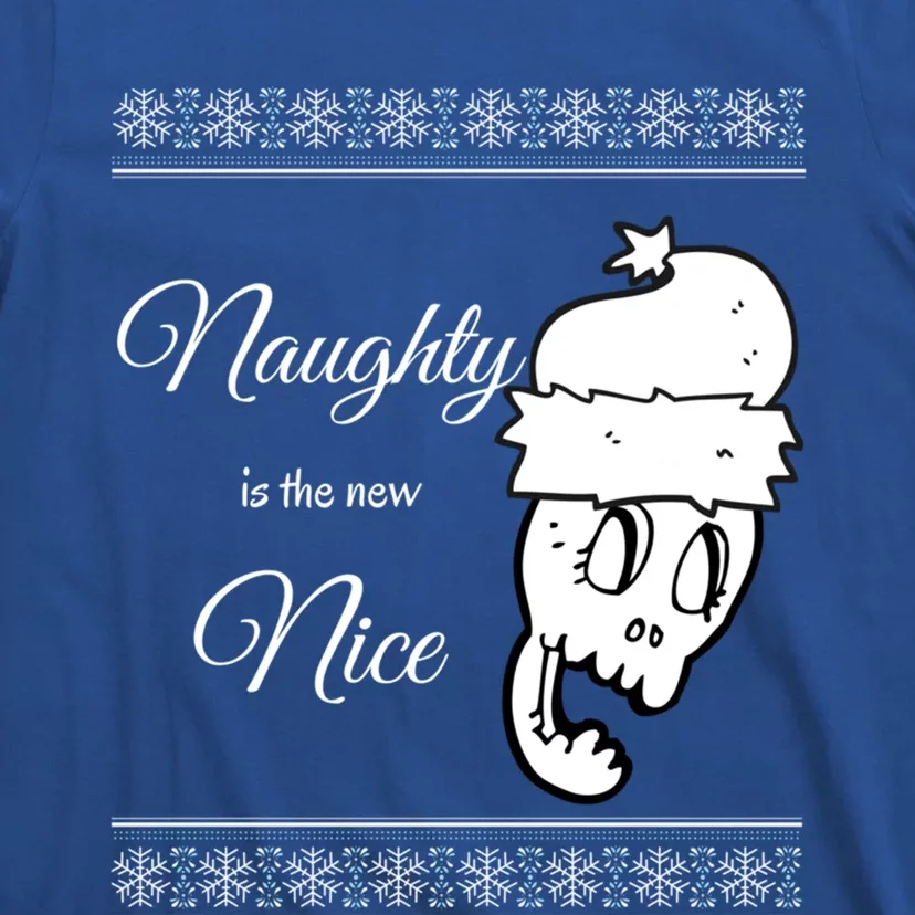 Naughty Is The New Nice Skull Santa Hat Cool Gift T-Shirt