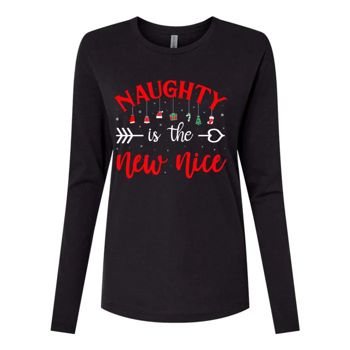 Naughty Is The New Nice Funny Cool Gift Womens Cotton Relaxed Long Sleeve T-Shirt