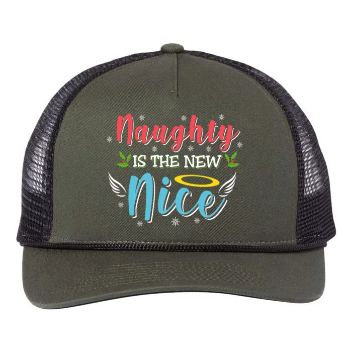 Naughty Is The New Nice Christmas Great Gift Retro Rope Trucker Hat Cap