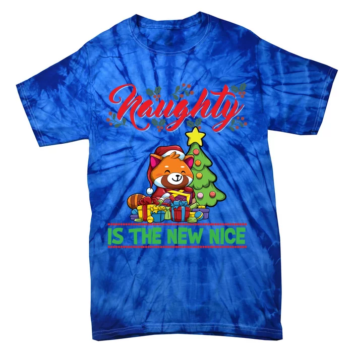 Naughty Is The New Nice Christmas Santa Xmas Gift Tie-Dye T-Shirt