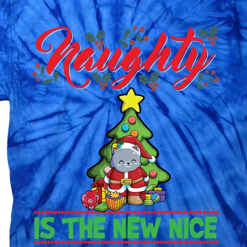 Naughty Is The New Nice Christmas Santa Xmas Gift Tie-Dye T-Shirt