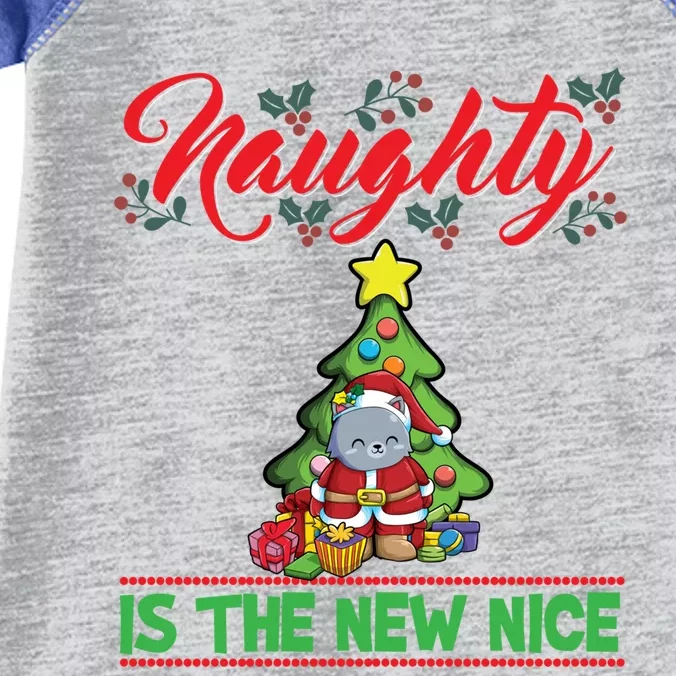 Naughty Is The New Nice Christmas Santa Xmas Gift Infant Baby Jersey Bodysuit