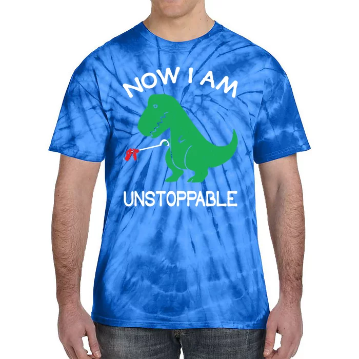 Now IM Unstoppable Funny Trex Dinosaur Meaningful Gift Tie-Dye T-Shirt