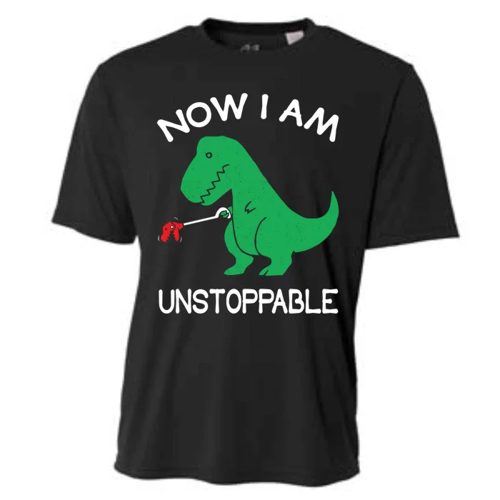 Now I'm Unstoppable - Funny T-Rex Dinosaur Cooling Performance Crew T-Shirt