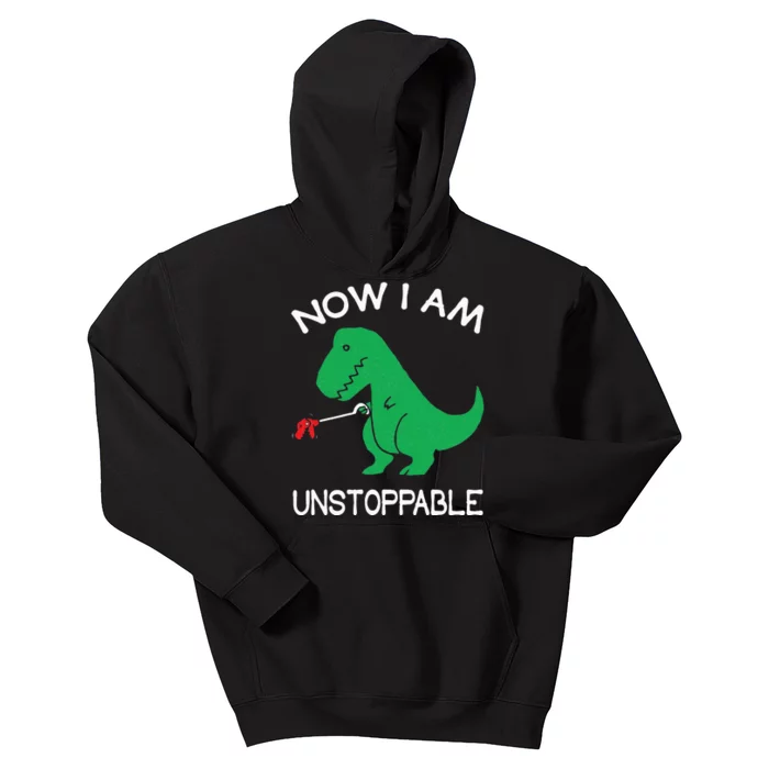 Now I'm Unstoppable Funny TRex Dinosaur Kids Hoodie