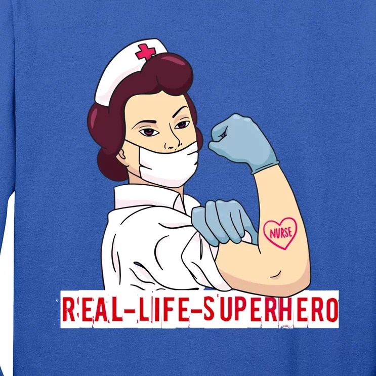 Nurse In Uniform Real Life Superhero Thank You Nurses Cute Gift Long Sleeve Shirt