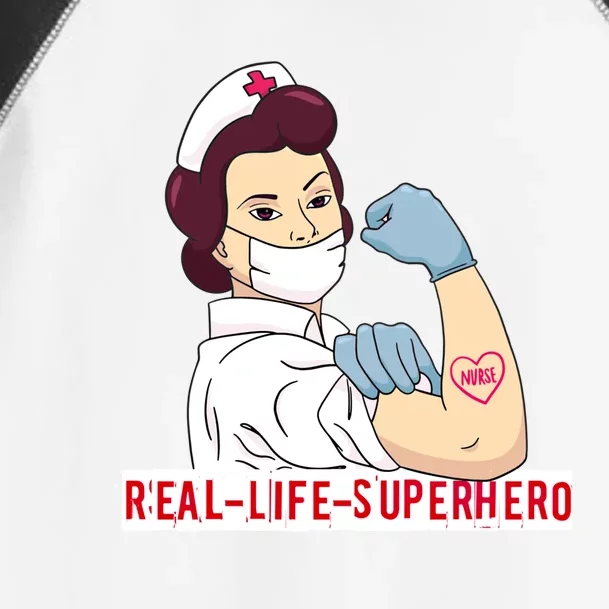 Nurse In Uniform Real Life Superhero Thank You Nurses Cute Gift Toddler Fine Jersey T-Shirt